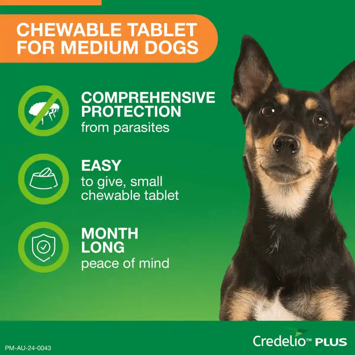 Credelio Plus Chewable Tablets For Medium Dogs 5.6-11kg