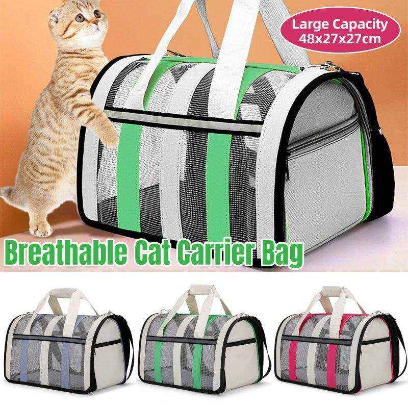 Lightweight breathable pet carriers for cats with mesh ventilation