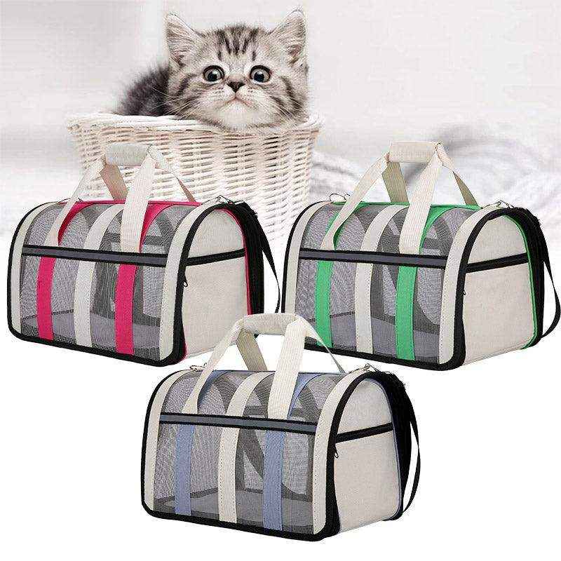 Spacious Travel Bag with Mesh Ventilation Ideal Pet Carriers for Cats