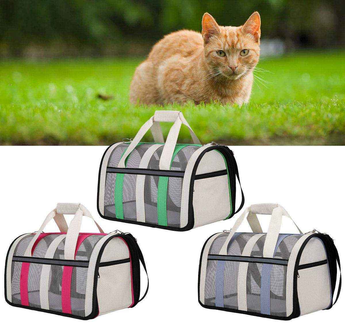 Spacious Travel Bag with Mesh Ventilation Ideal Pet Carriers for Cats