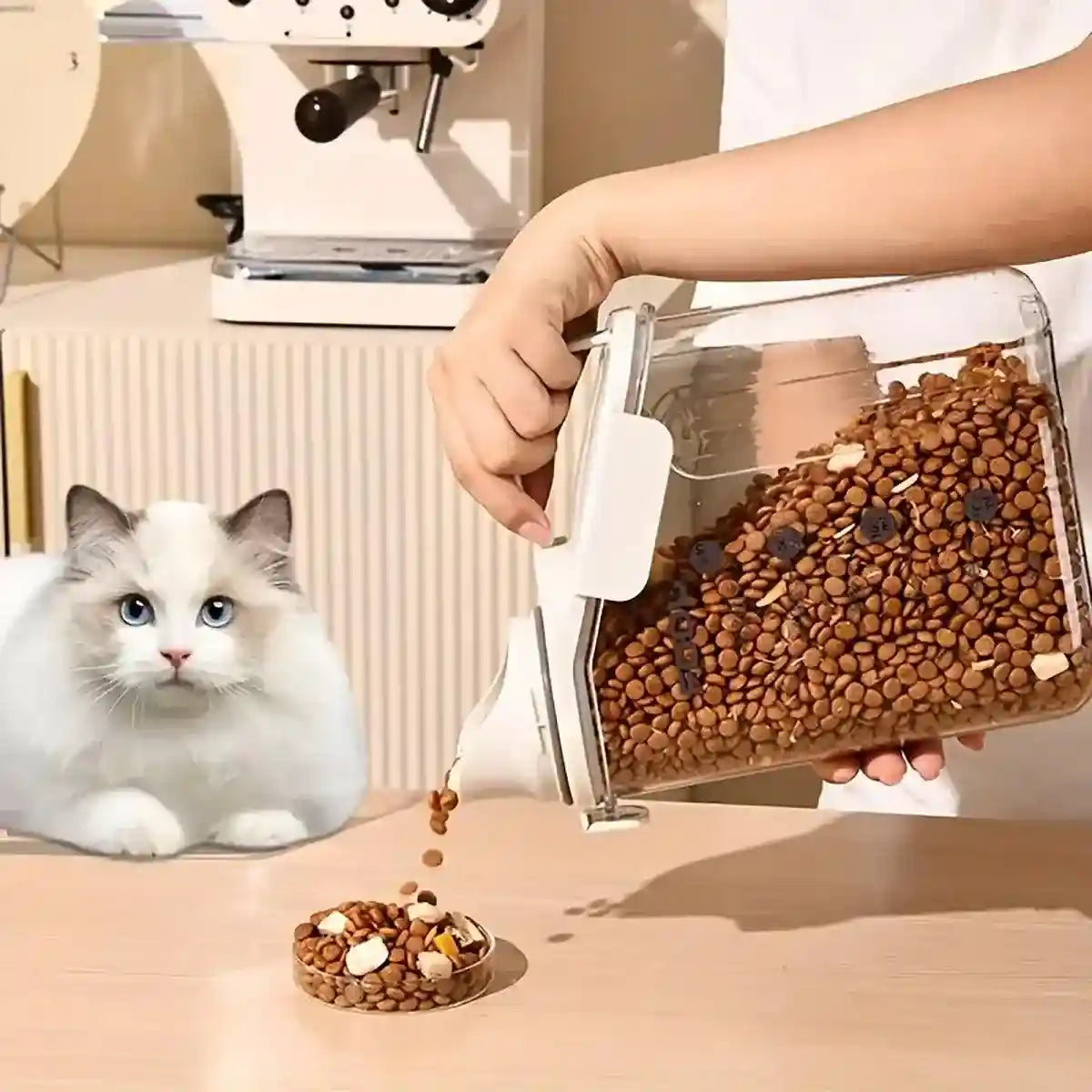 Airtight Grain Storage Jar Food Storage Container with Measuring Cup