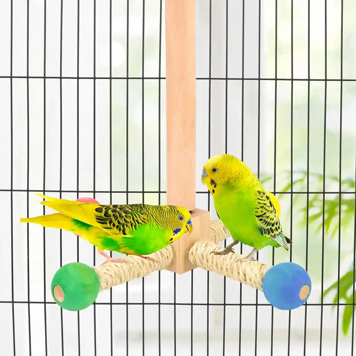 360° Rotating Bird Stand with Silent Bearings for Parrots and Budgies