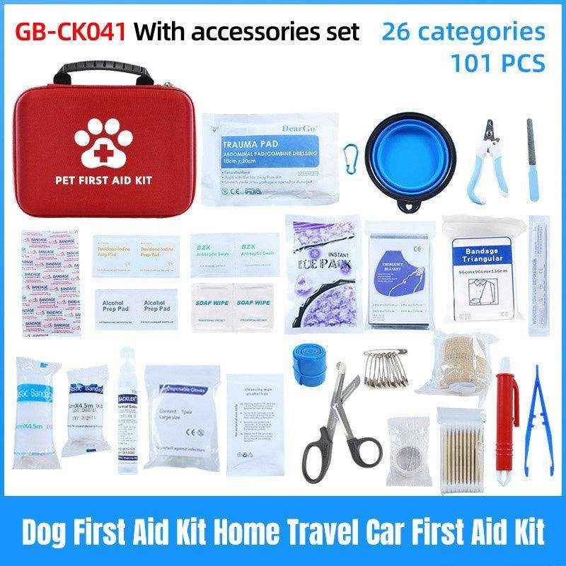 Essential Dog First Aid Kit 101-Piece Pet Emergency Medical Set
