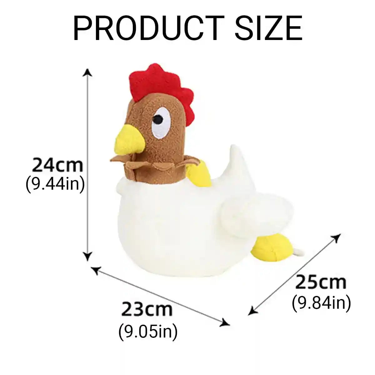Hen Laying Eggs Dog Toy Plush Squeaky Treat Puzzle for Small Dogs