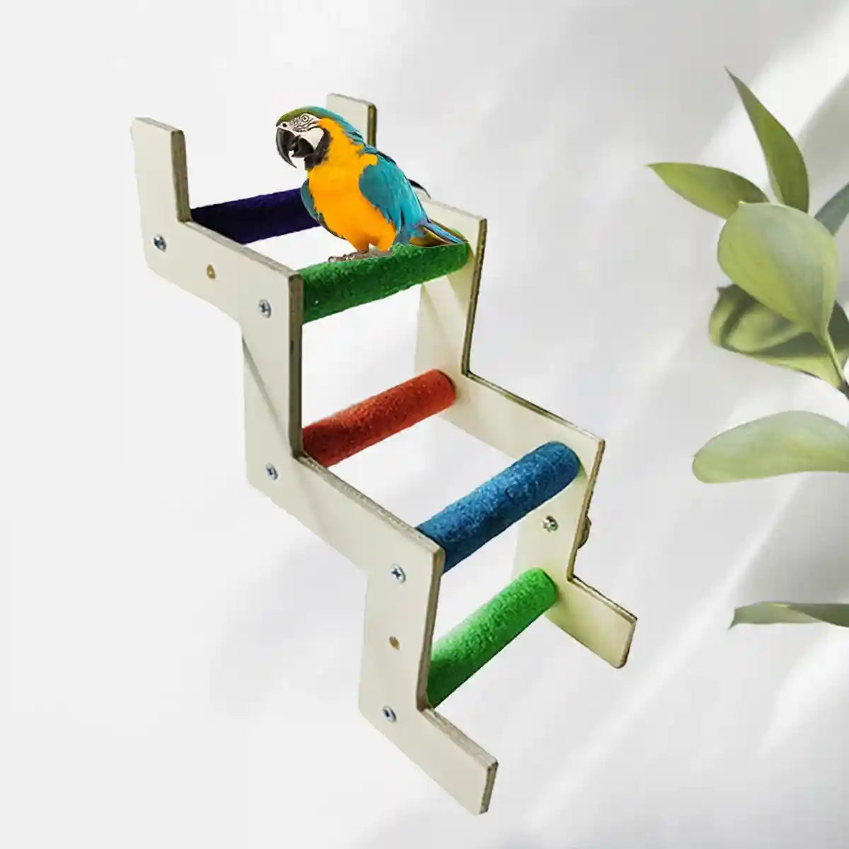 Parrot Climbing Ladder Toy for Birds Claw Care & Swing Platform