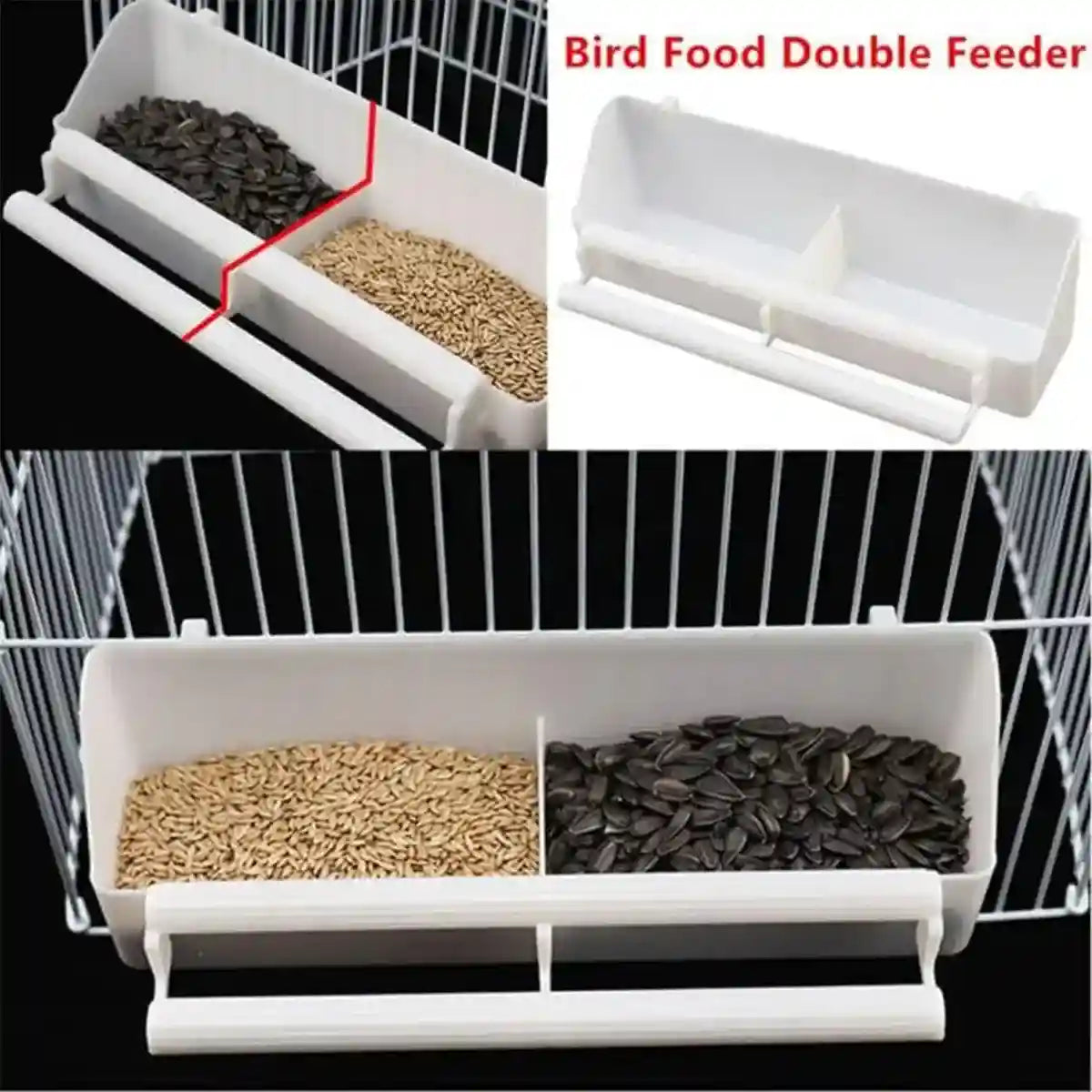 Large Hanging Bird Feeder And Water Bowl Set For Small Birds