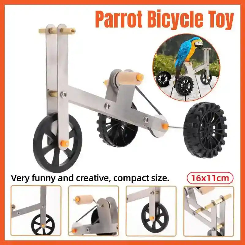 Interactive Bicycle Training Game Fun & Smart Parrot Toy for Active Birds