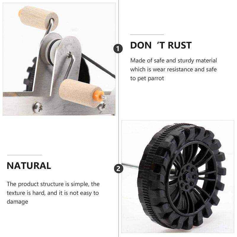 Interactive Bicycle Training Game Fun & Smart Parrot Toy for Active Birds