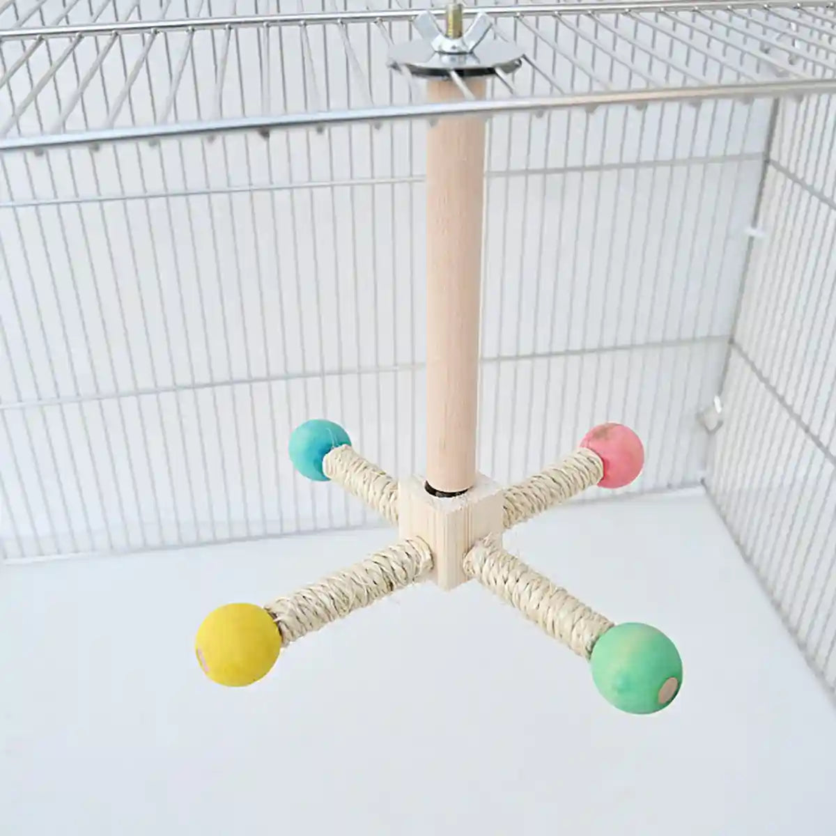 360° Rotating Bird Stand with Silent Bearings for Parrots and Budgies