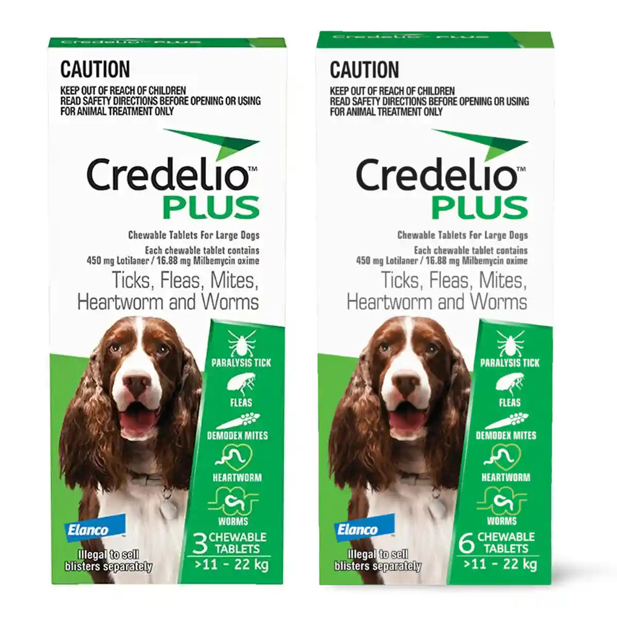 Credelio Plus Chewable Tablets For Large Dogs 11.1-22kg