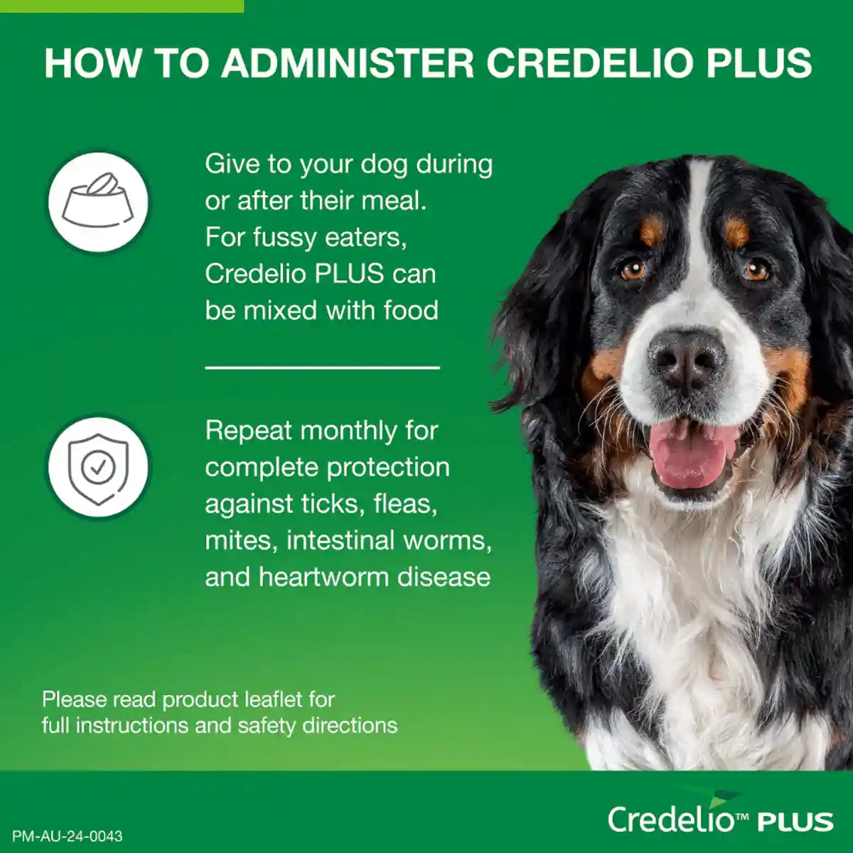 Credelio Plus Chewable Tablets For Large Dogs 11.1-22kg