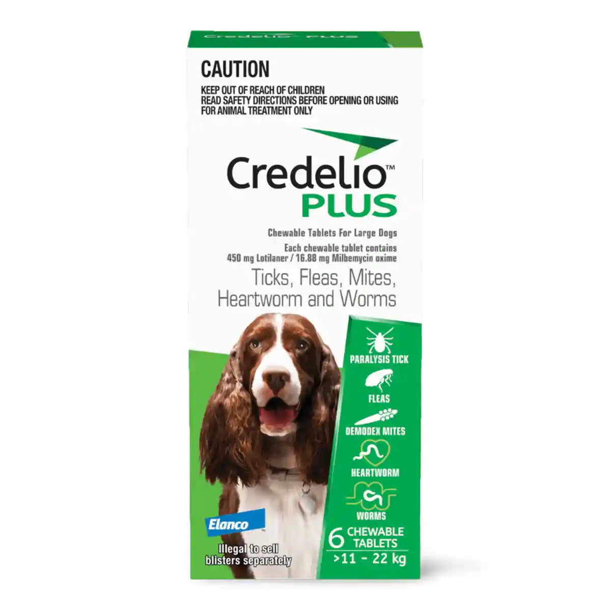 Credelio Plus Chewable Tablets For Large Dogs 11.1-22kg