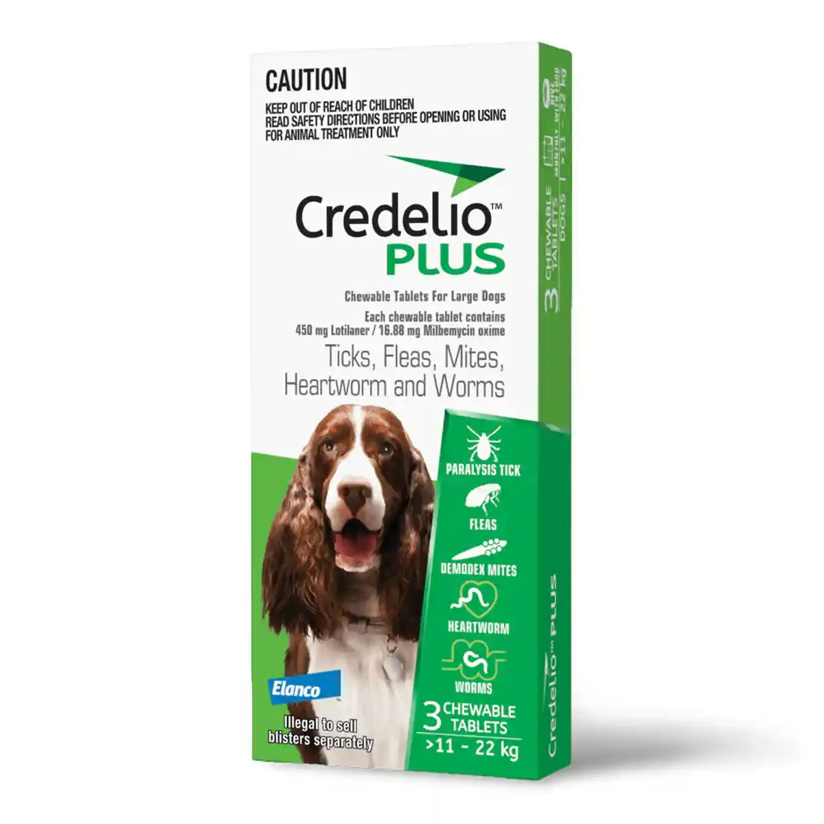 Credelio Plus Chewable Tablets For Large Dogs 11.1-22kg