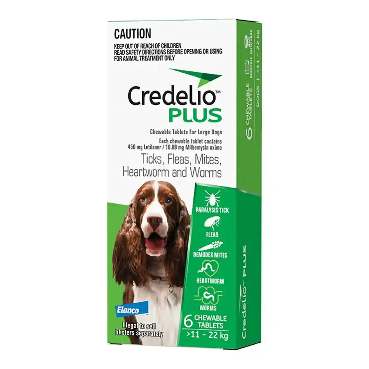 Credelio Plus Chewable Tablets For Large Dogs 11.1-22kg