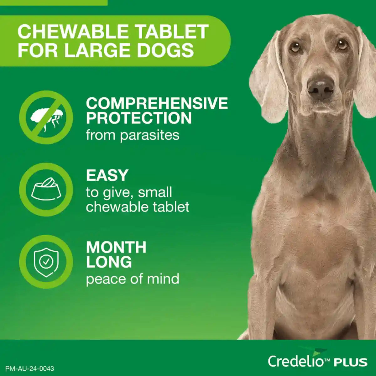 Credelio Plus Chewable Tablets For Large Dogs 11.1-22kg