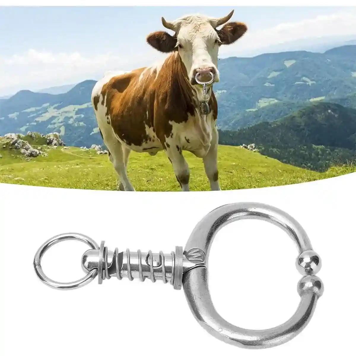 Stainless Steel Cattle Nose Clamp Secure & Durable Farm Handling Tool