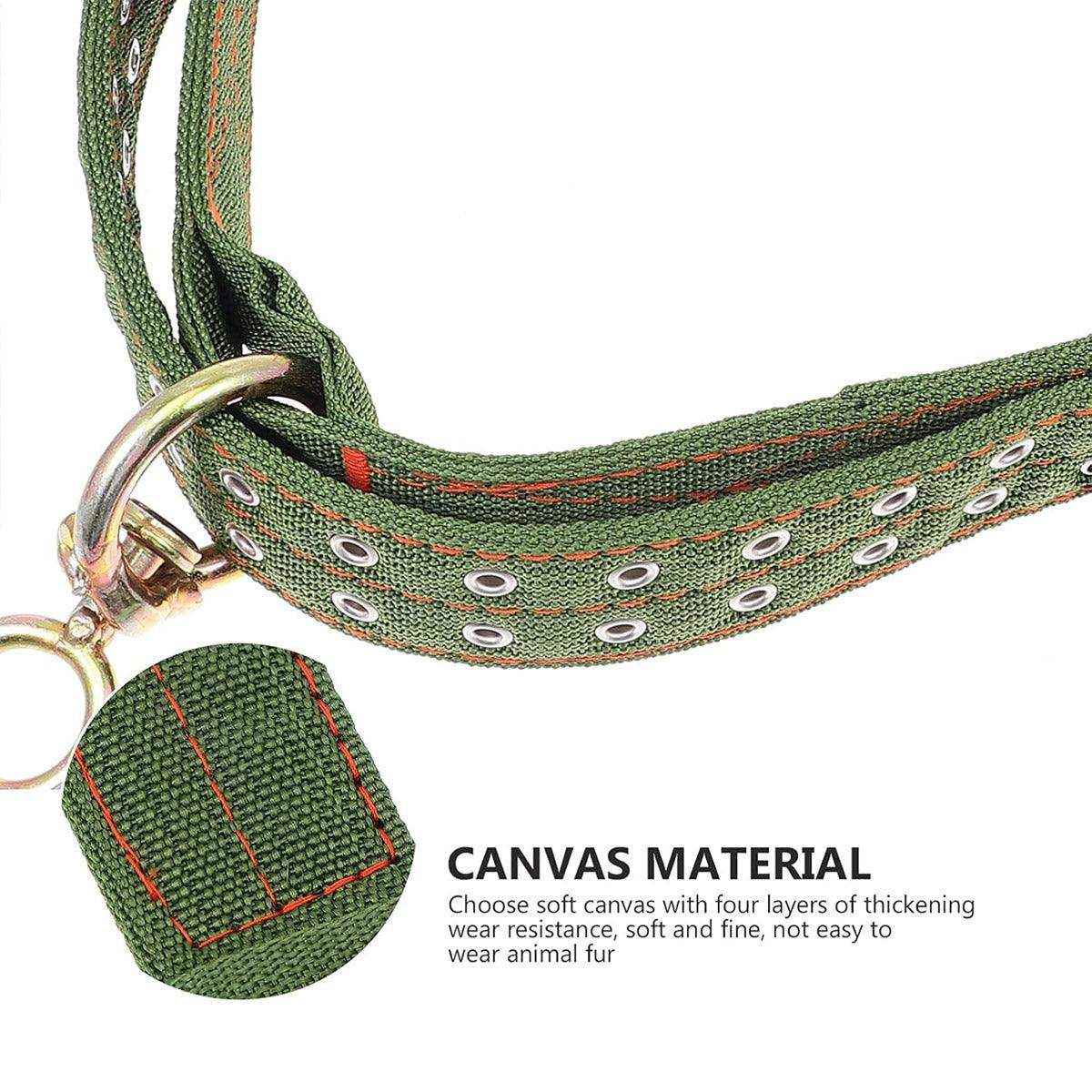 Heavy-Duty Adjustable Cattle Collar with Metal Buckle – Wear-Resistant Canvas