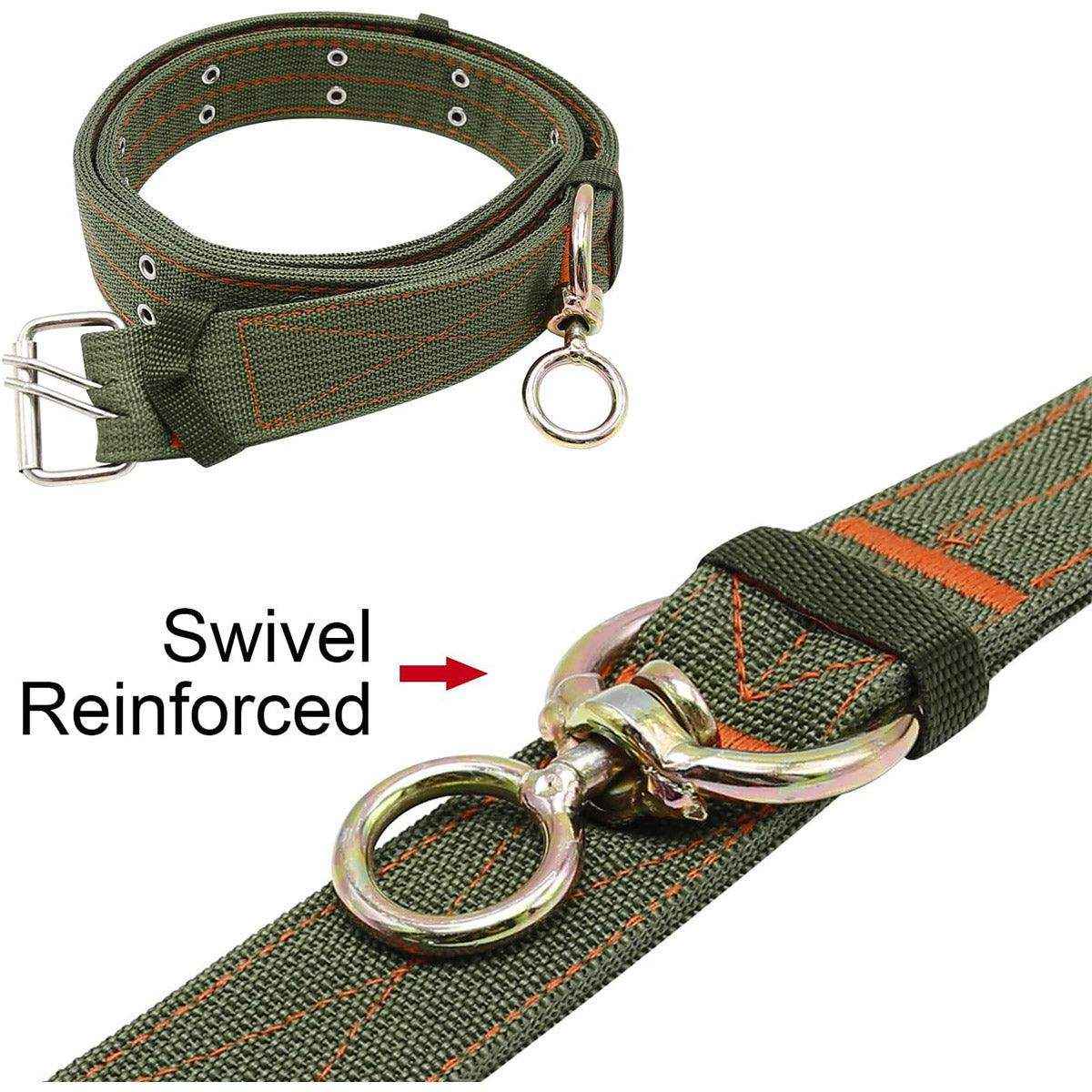 Heavy-Duty Adjustable Cattle Collar with Metal Buckle – Wear-Resistant Canvas