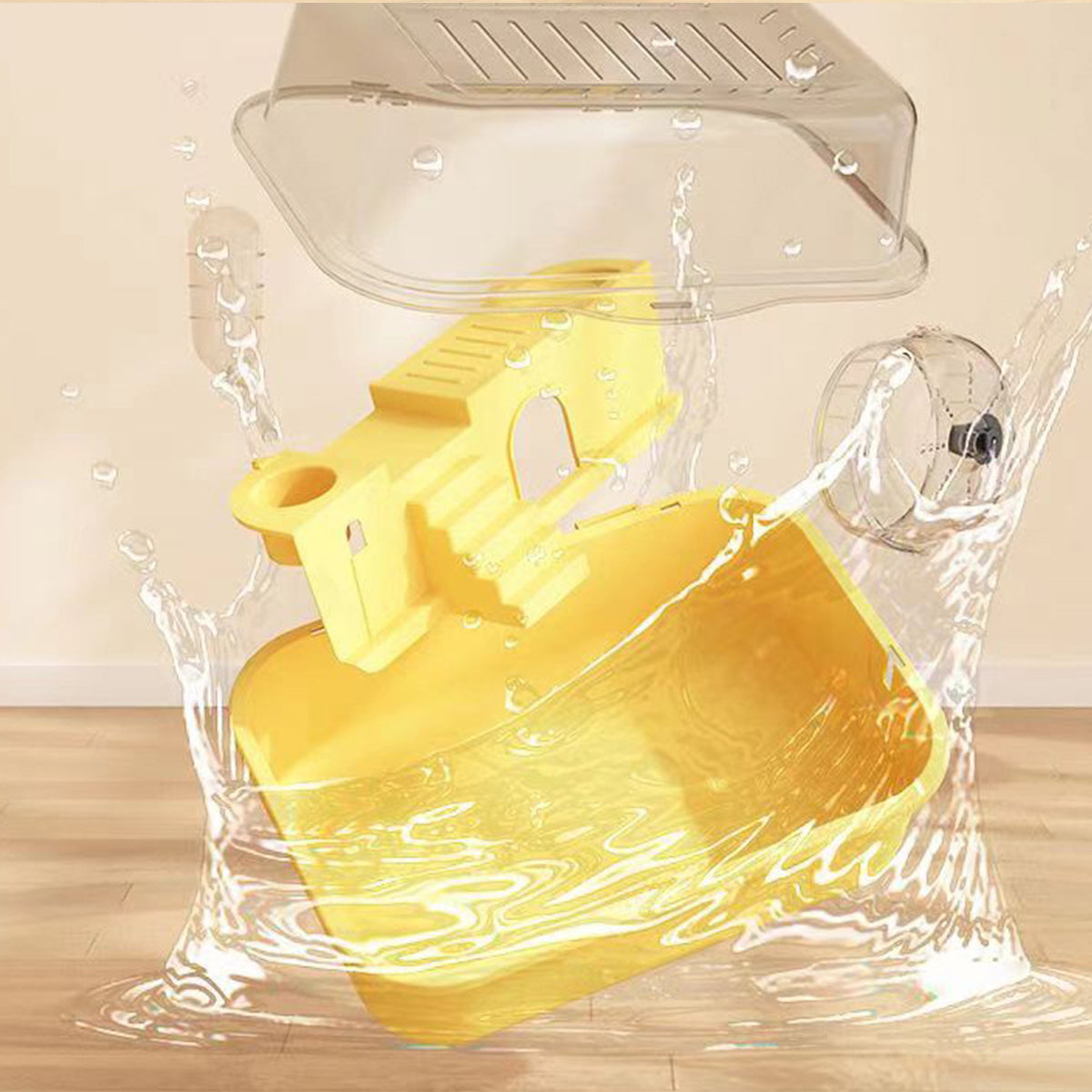 Double-Level Hamster Cage With Acrylic Lid 35cm