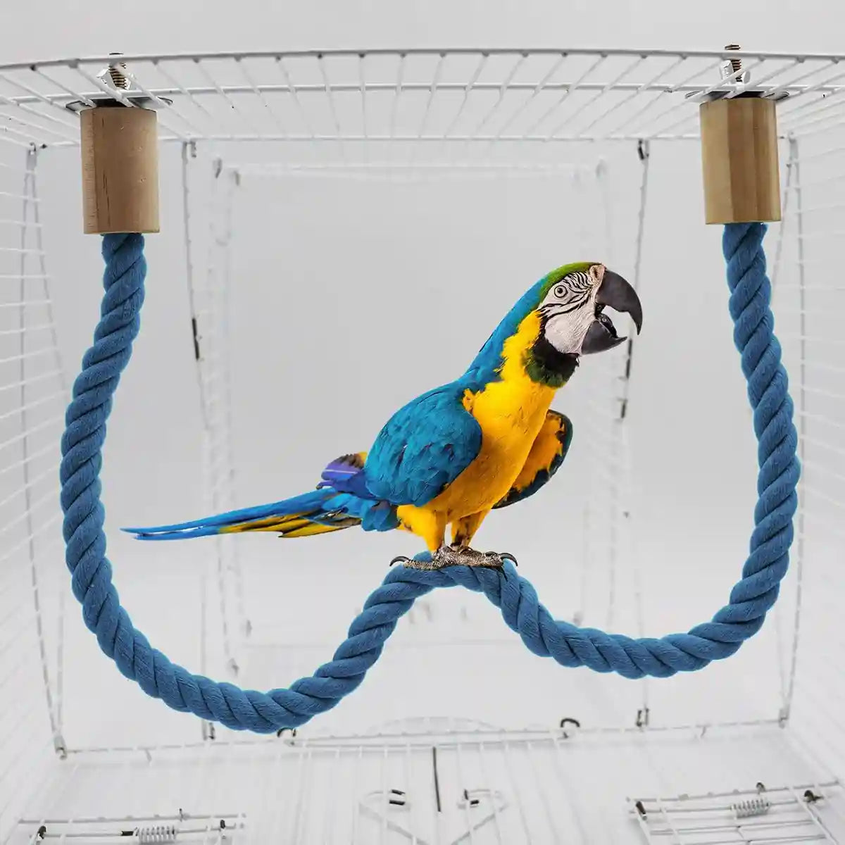 Flexible Bird Rope Perch for Parrots & Pet Birds 55–100cm Options