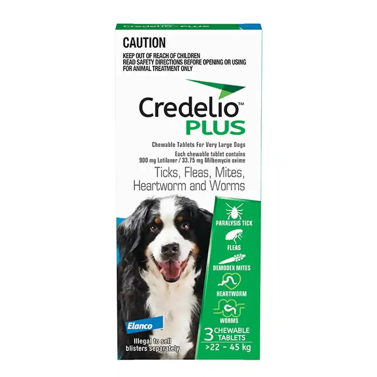 Credelio Plus Chewable Tablets For Extra Large Dogs 22.1-45kg
