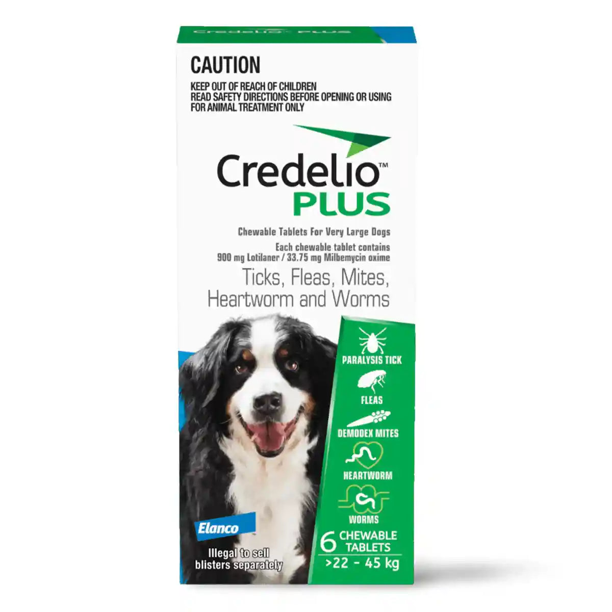 Credelio Plus Chewable Tablets For Extra Large Dogs 22.1-45kg
