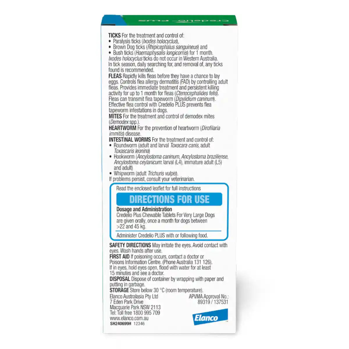 Credelio Plus Chewable Tablets For Extra Large Dogs 22.1-45kg