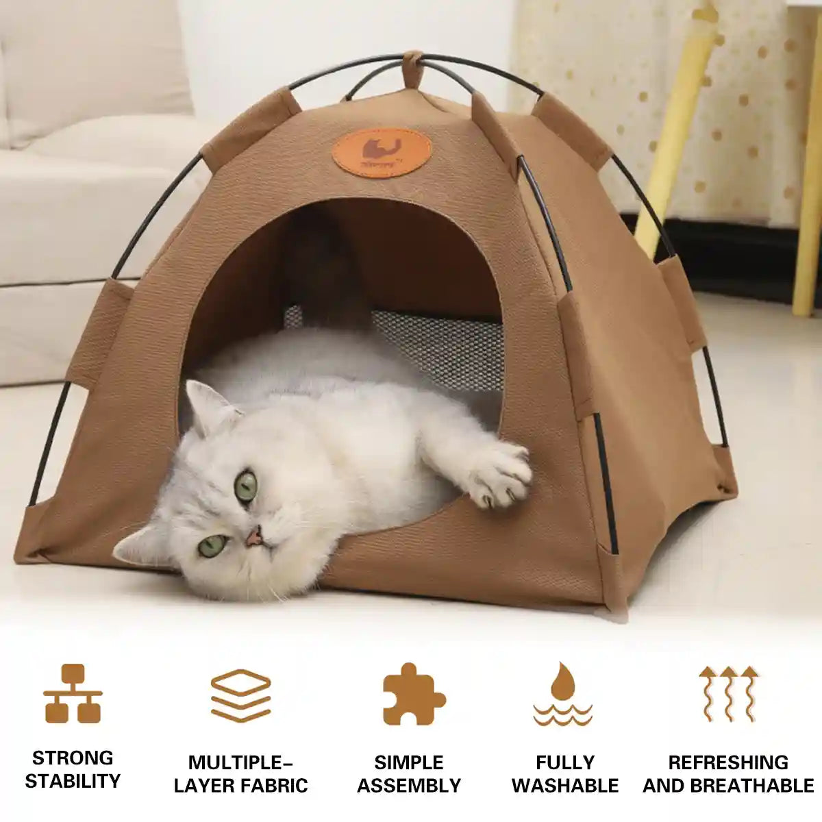 Foldable Cat Bed Tent Portable Pet Shelter