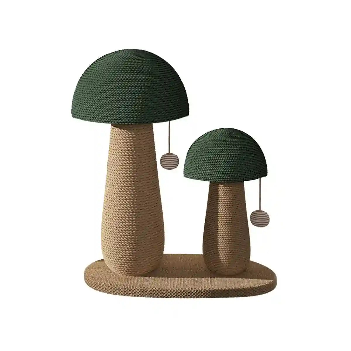 Mushroom Cat Scratching Post with Sisal Rope and Hanging Toy