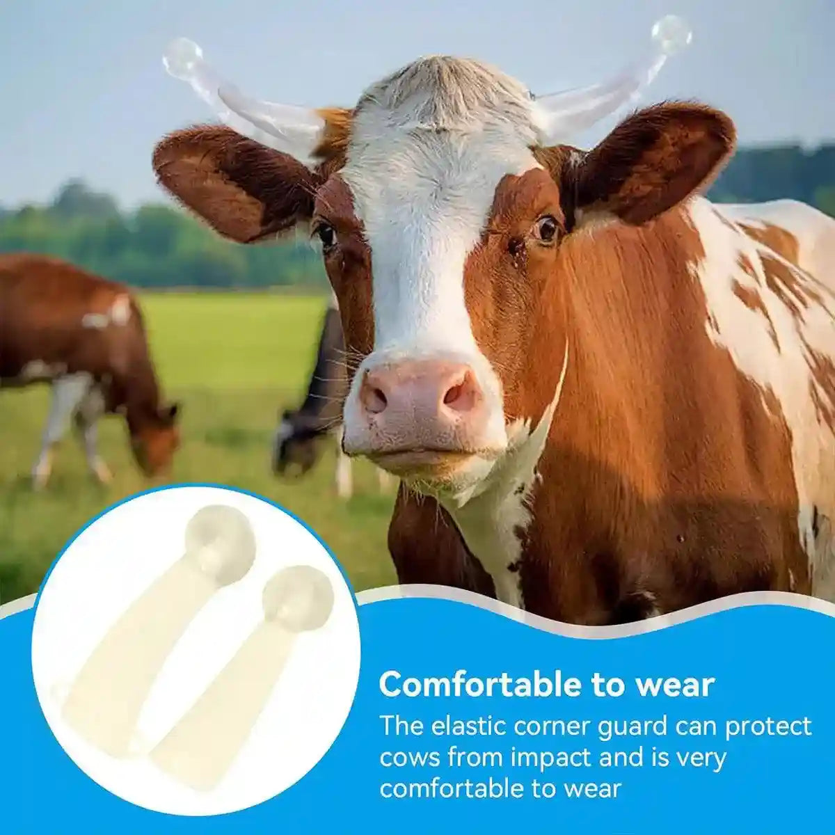 Safe and Adjustable Livestock Covers with Cow Horn Tip Protectors