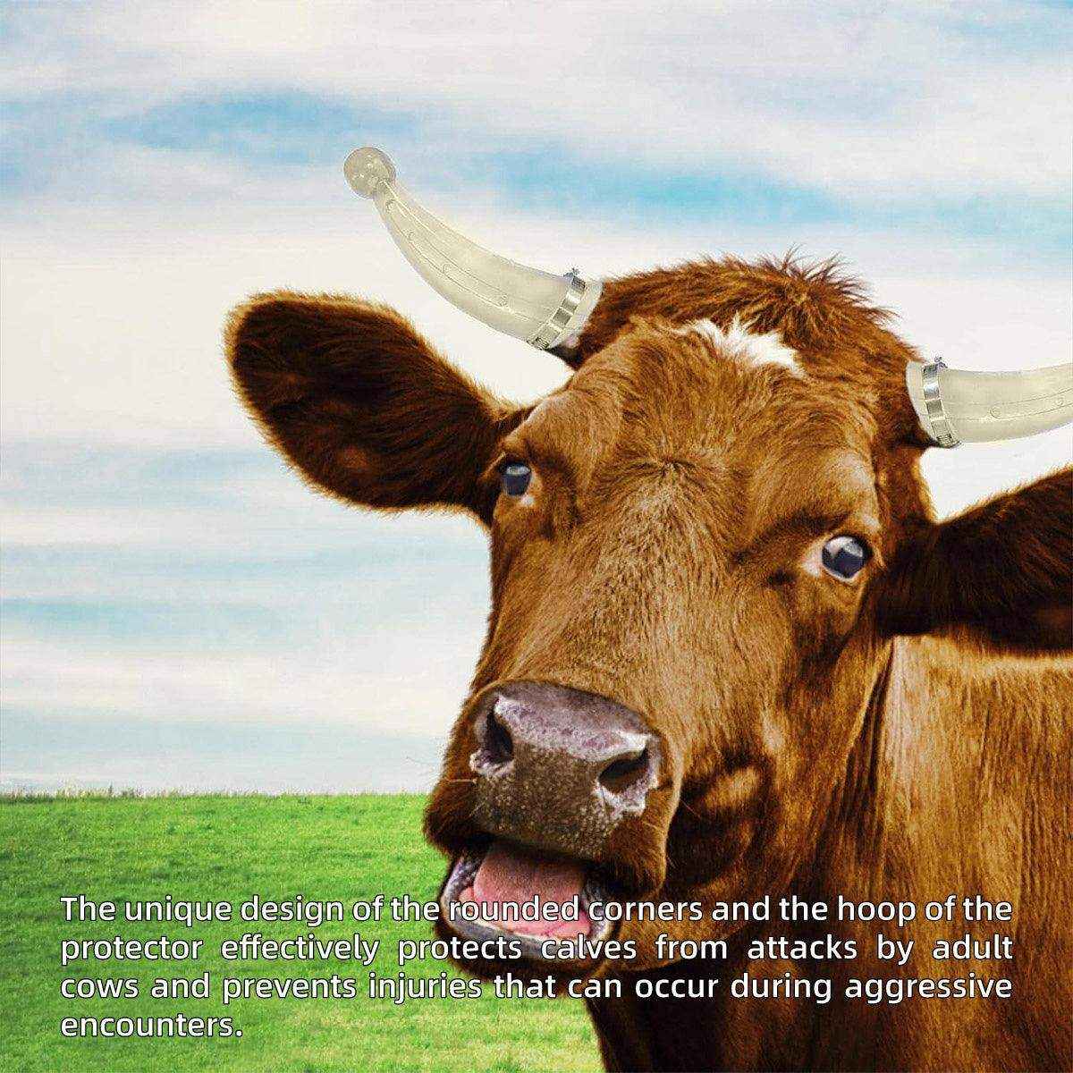 Safe and Adjustable Livestock Covers with Cow Horn Tip Protectors