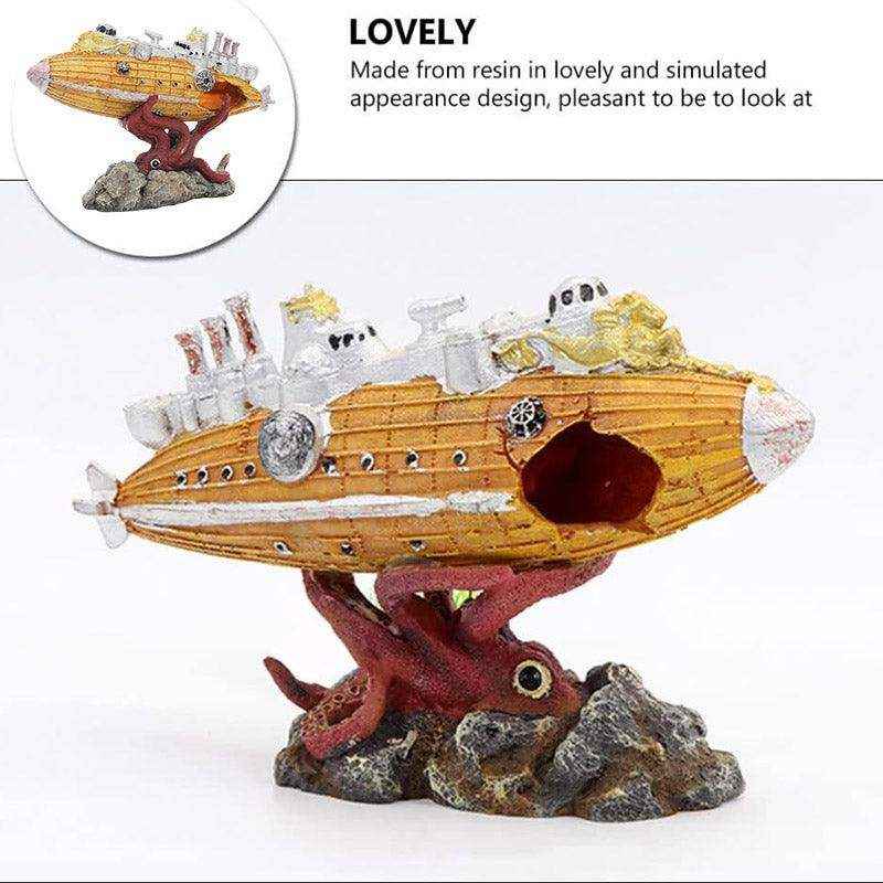 Explore the Depths with This Submarine-Themed Aquarium Ornament