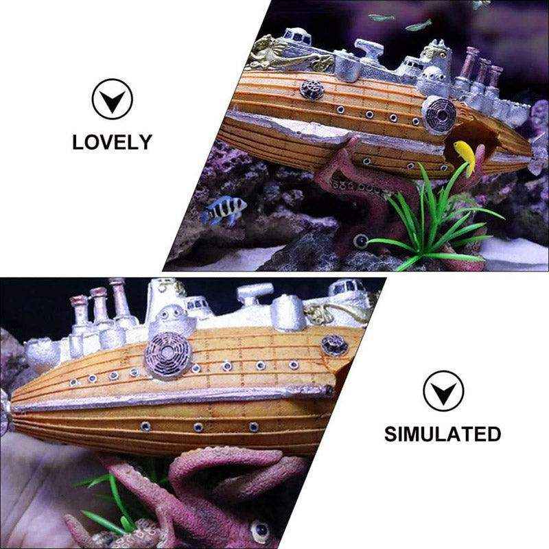 Explore the Depths with This Submarine-Themed Aquarium Ornament