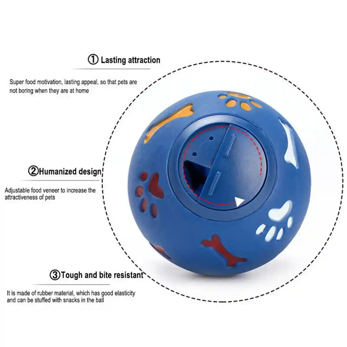Interactive Dog Treat Ball Toy for Mental Stimulation and Snack Dispensing