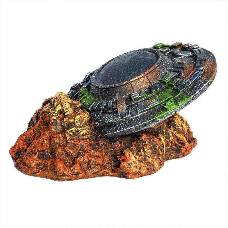 UFO Wreck Aquarium Decoration for Sci-Fi Inspired Fish Tanks
