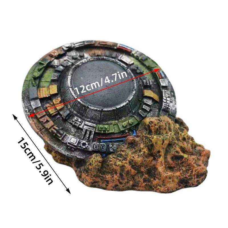 UFO Wreck Aquarium Decoration for Sci-Fi Inspired Fish Tanks