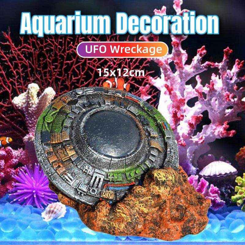 UFO Wreck Aquarium Decoration for Sci-Fi Inspired Fish Tanks