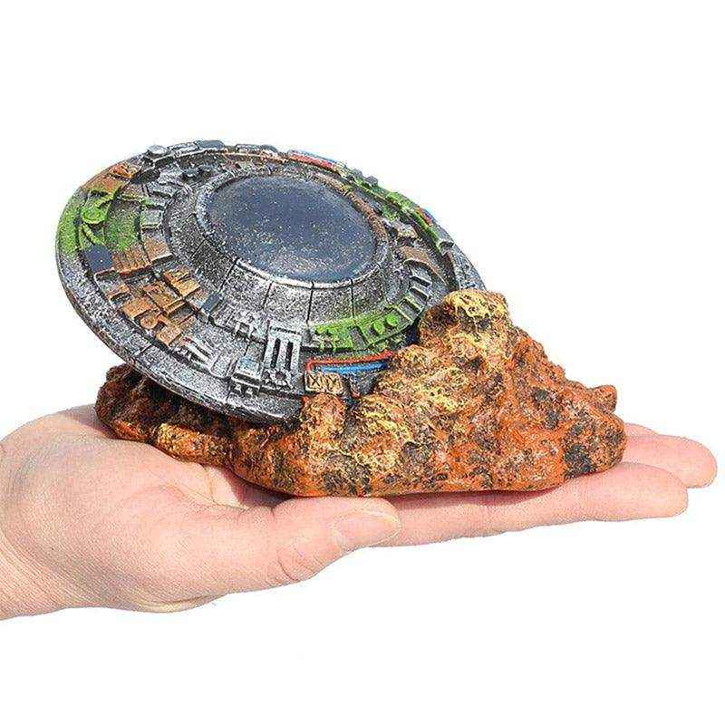 UFO Wreck Aquarium Decoration for Sci-Fi Inspired Fish Tanks