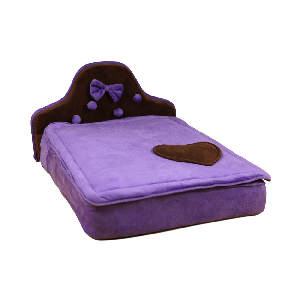 Plush Pet Bed Sofa With Removable Cushion