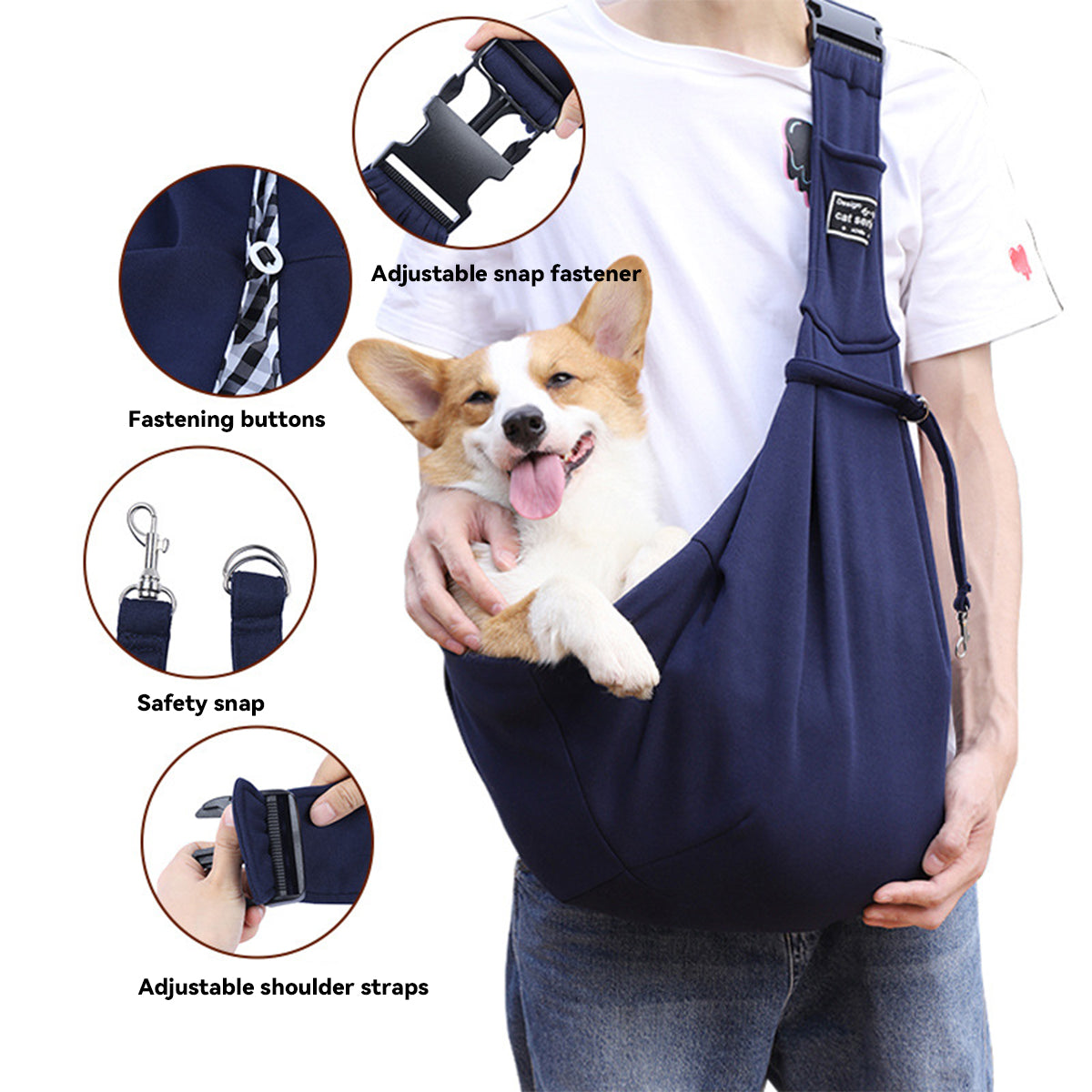Pet Carrier Foldable Breathable Bag for Small Medium Dogs Cats Travel Walking