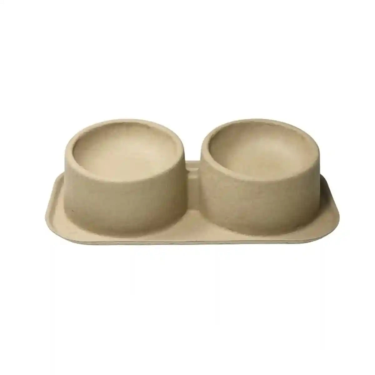 10PCS Disposable Pet Double Bowl Set Biodegradable with Tilt Design