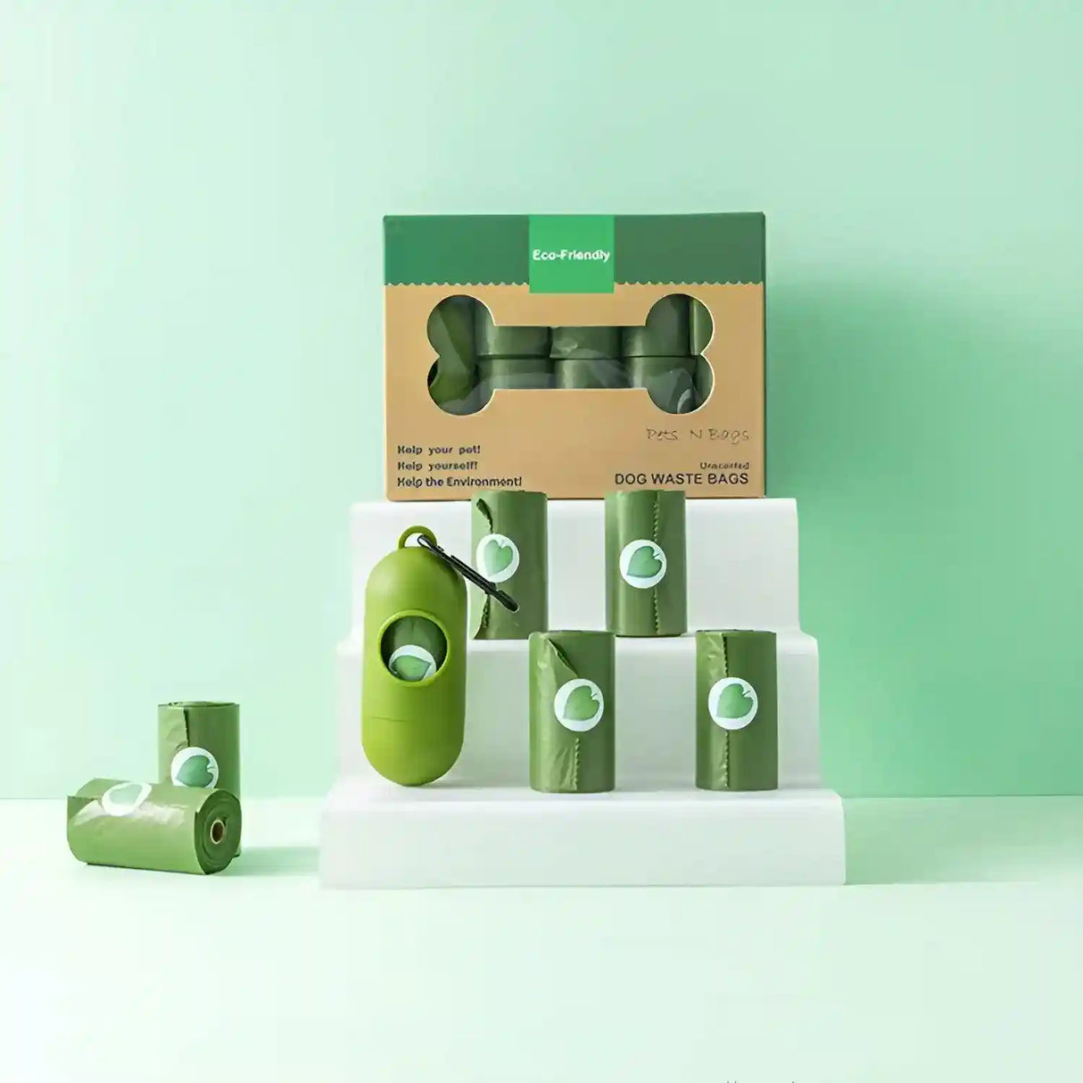 Eco-Friendly Degradable Pet Waste Bags Dog Poop Bag Thick Durable Dispenser