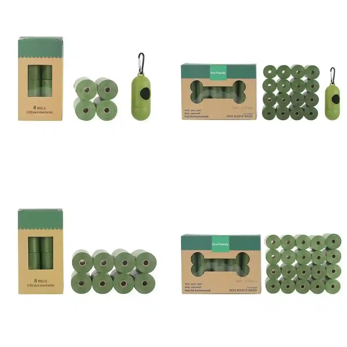 Eco-Friendly Degradable Pet Waste Bags Dog Poop Bag Thick Durable Dispenser