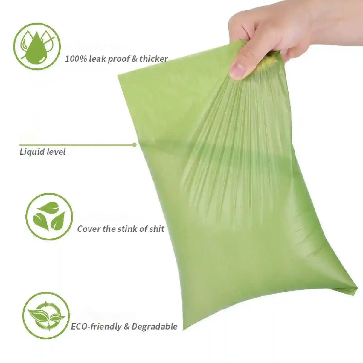 Eco-Friendly Degradable Pet Waste Bags Dog Poop Bag Thick Durable Dispenser