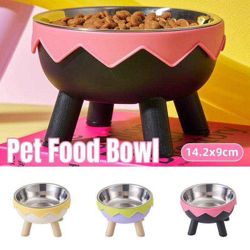 Modern Raised Feeder with Elevated Cat Bowls