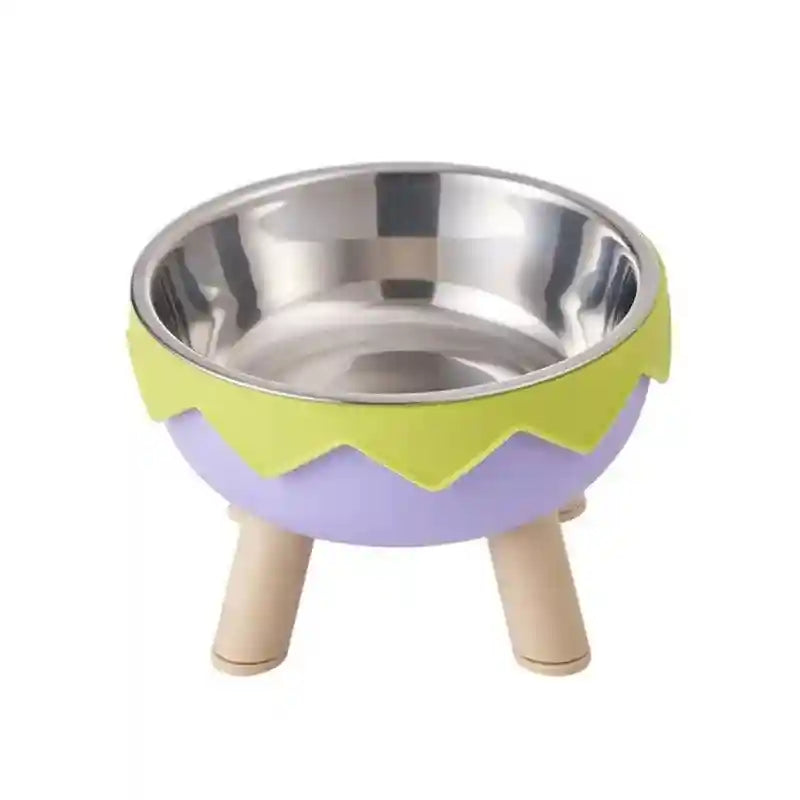 Modern Raised Feeder with Elevated Cat Bowls