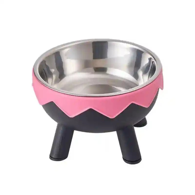 Modern Raised Feeder with Elevated Cat Bowls