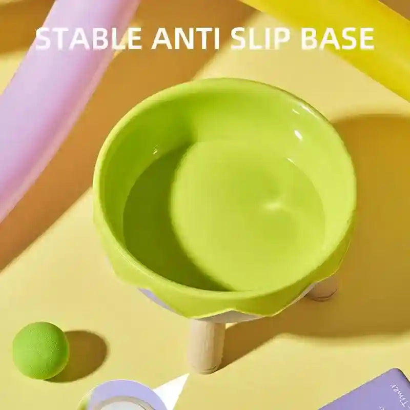 Modern Raised Feeder with Elevated Cat Bowls