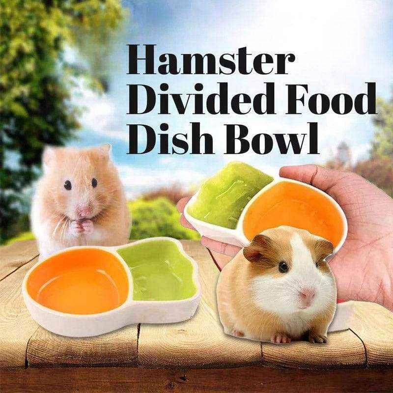 Carrot-Shaped Pet Ceramic Bowl for Hamsters and Small Animals