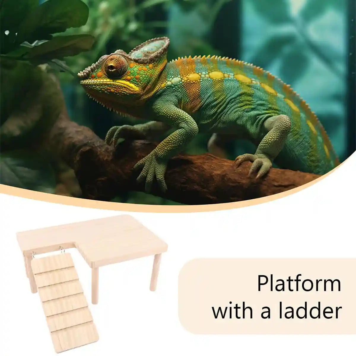 Wooden Hamster Platform With Ramp And Stairs For Climbing And Rest